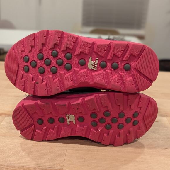 Sorel Whitney Strap Boot Toddler Little Kid Size 11 Pink Gray - Picture 3 of 12